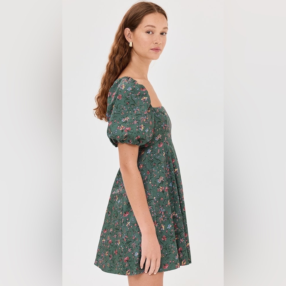 Hill House Mini Dress in Forest Green Floral - Picture 4 of 6